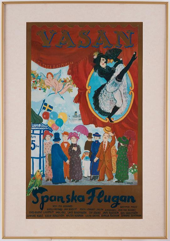 Lennart Jirlow, "Spanska Flugan", study for poster.