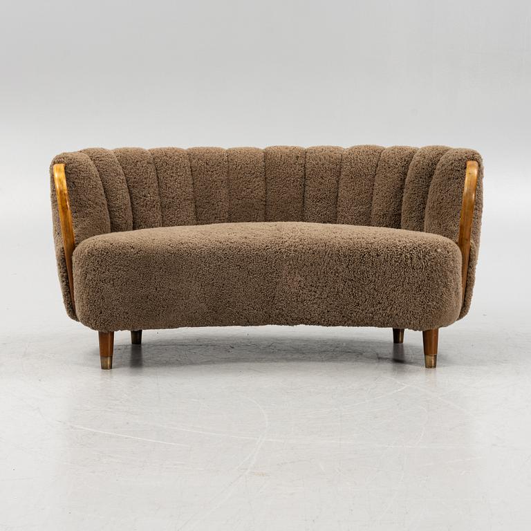 N.A Jørgensen, attributed,  a model 96 sofa, Denmark, 1940's.