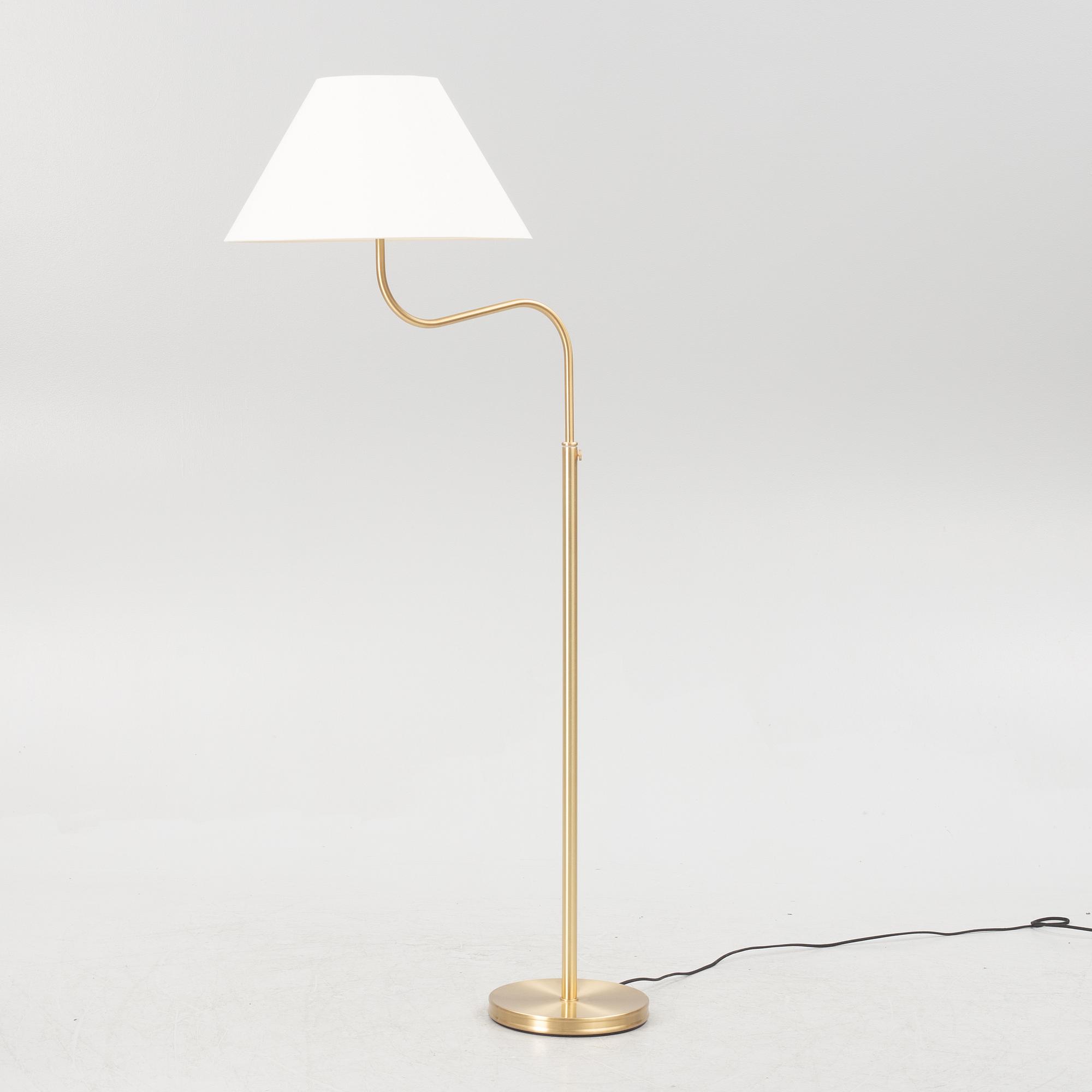 Josef Frank, a model 2368 brass floor lamp, Svenskt Tenn, Sweden, 21st Century.