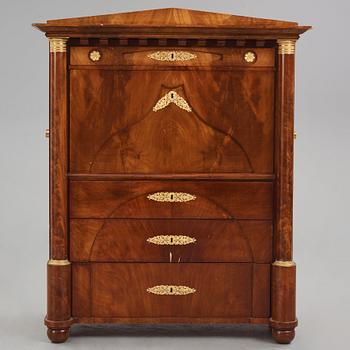 Lars Petter Forssblad's Masterpiece, A mahogany and ormolu-mounted secretaire, Stockholm 1832.