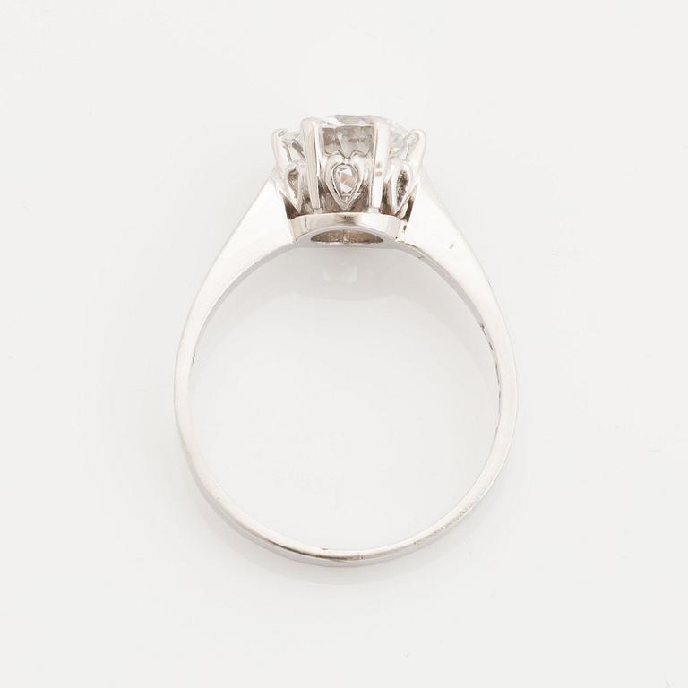 Brilliant cut diamond ring, 1,55 ct.