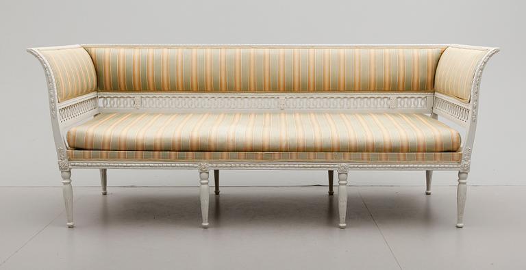 SOFFA, sengustaviansk, omkring år 1800.