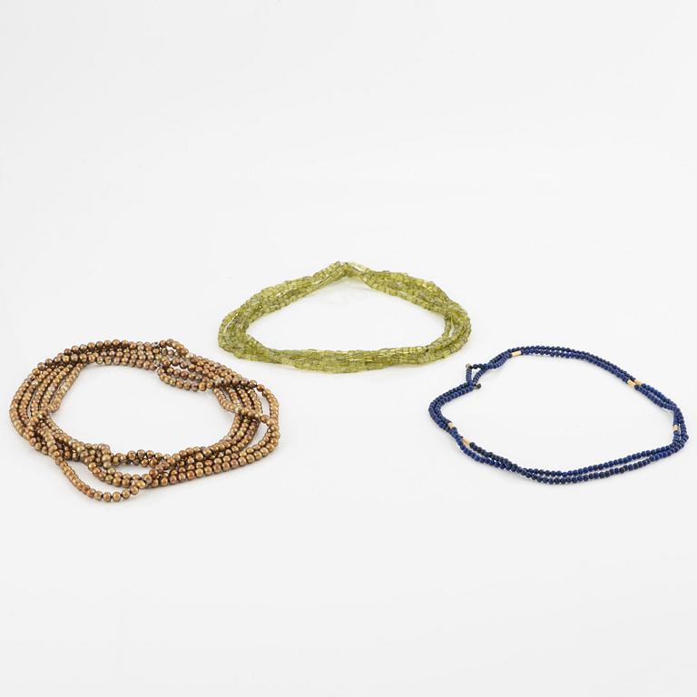 Three necklaces for Ole Lynggaard clasps.