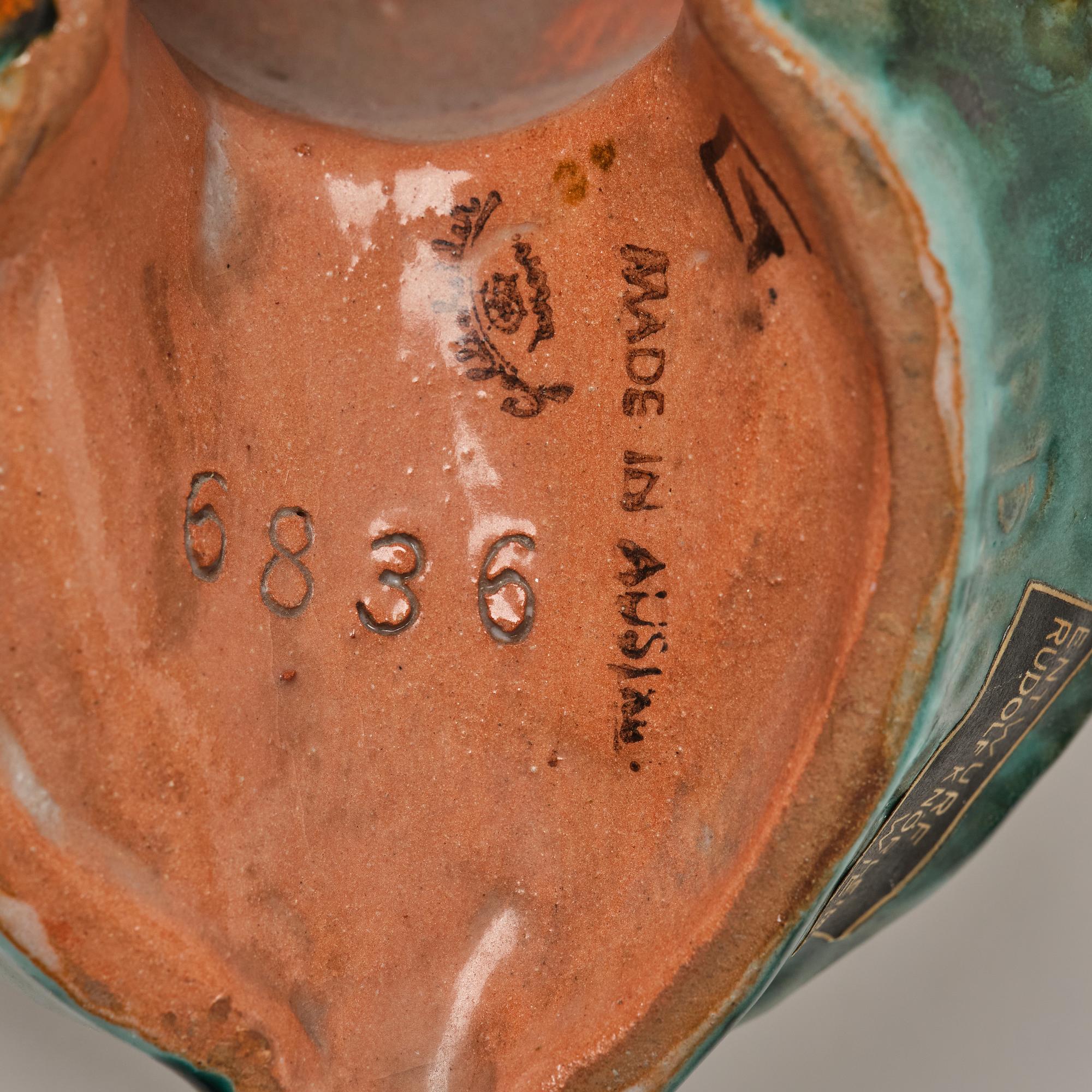 Rudolf Knörlein, väggmask, modell 6836, Goldscheider, Wien, 1930-tal..