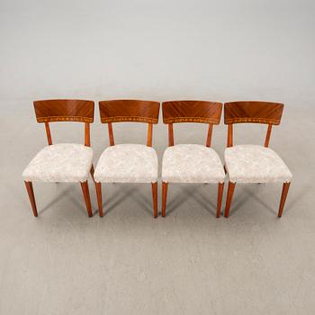 Chairs 4 pcs Swedish Modern 1940s.