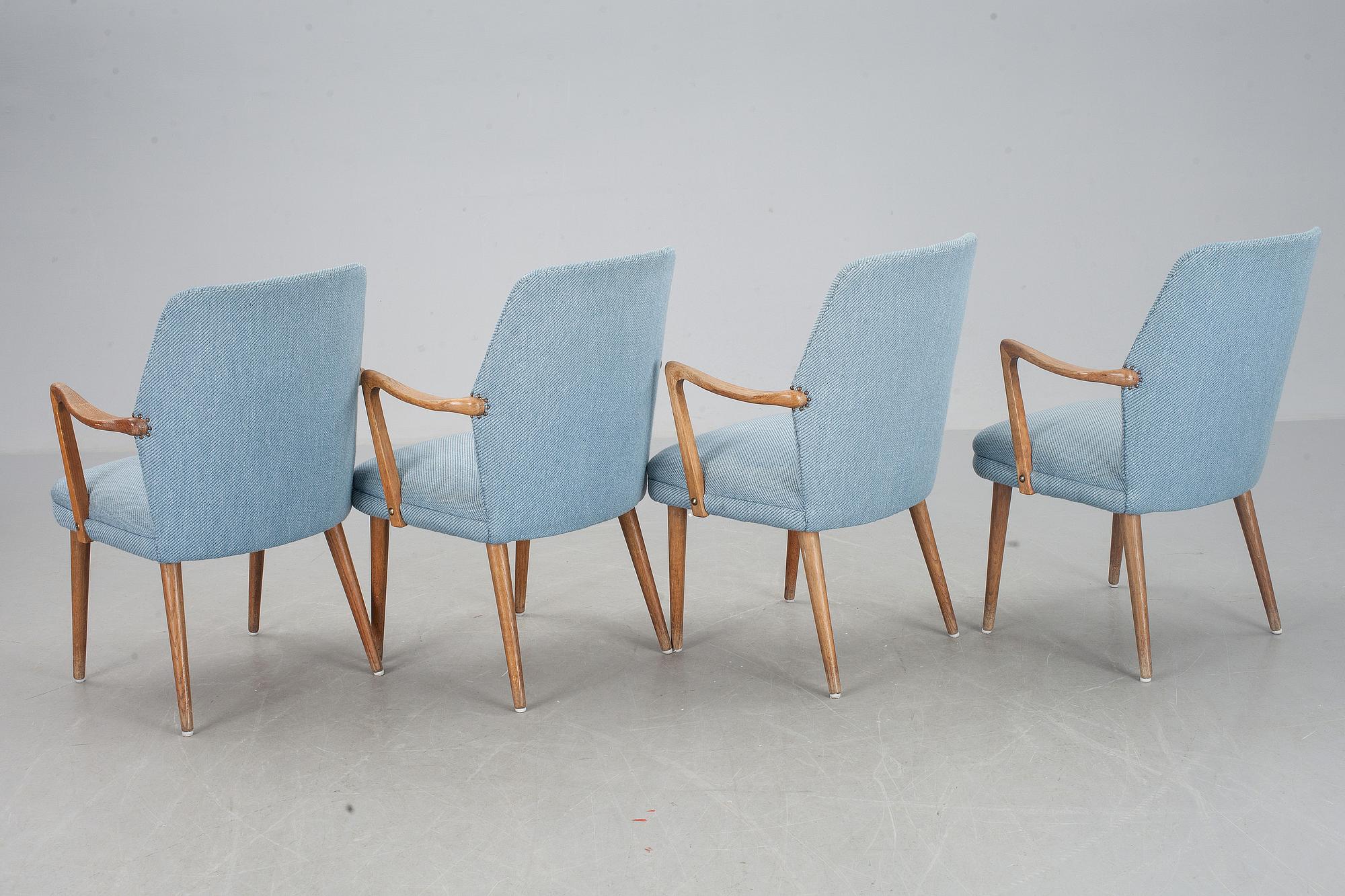 KARMSTOLAR, 4 st, ek. Norge, 1950-60 tal.