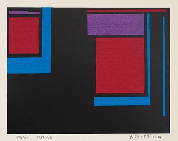 Olle Baertling, silkscreen in colours, 1950-68, signed 59/300.