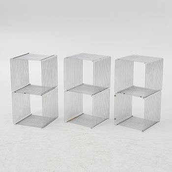 Verner Panton, "Wire cube", set of 6, from the Pantonova series, for Fritz Hansen.