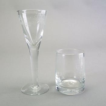 A 66 pcs "Antik" glass service from Reijmyre later part of the 20th century.