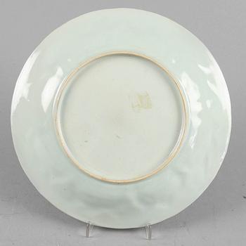 TALLRIK, porslin, Kina, Qing dynastin. Qianlong (1736-95).