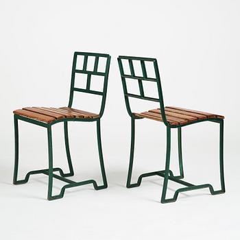 Carl Hörvik, trädgårdsstolar, fyra stycken, sannolikt Grythyttan, ca 1927-29, för Lindgården, Stockholm.