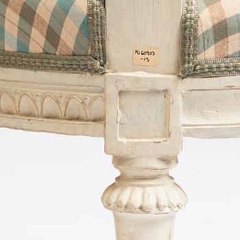 A matched set of twelve Gustavian chairs, second part of the 18th century.