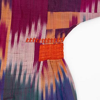 A woman’s Chapan, silk and cotton Ikat, Central Asia, 1880s.
