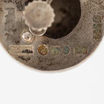 Lars Arby, four pairs of earrings, silver, Gothenburg including 1963 and 1969.