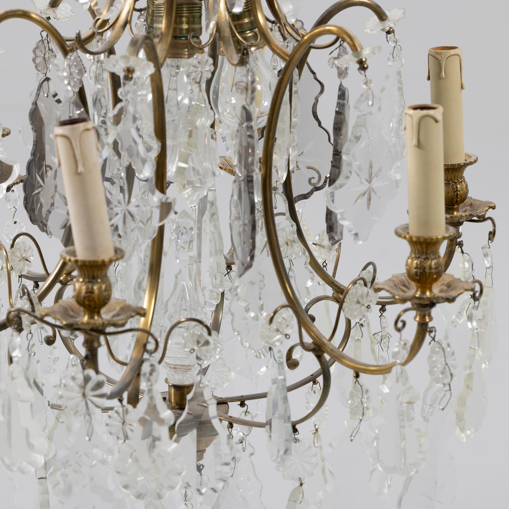 Chandelier, Rococo style, first half of the 20th century.