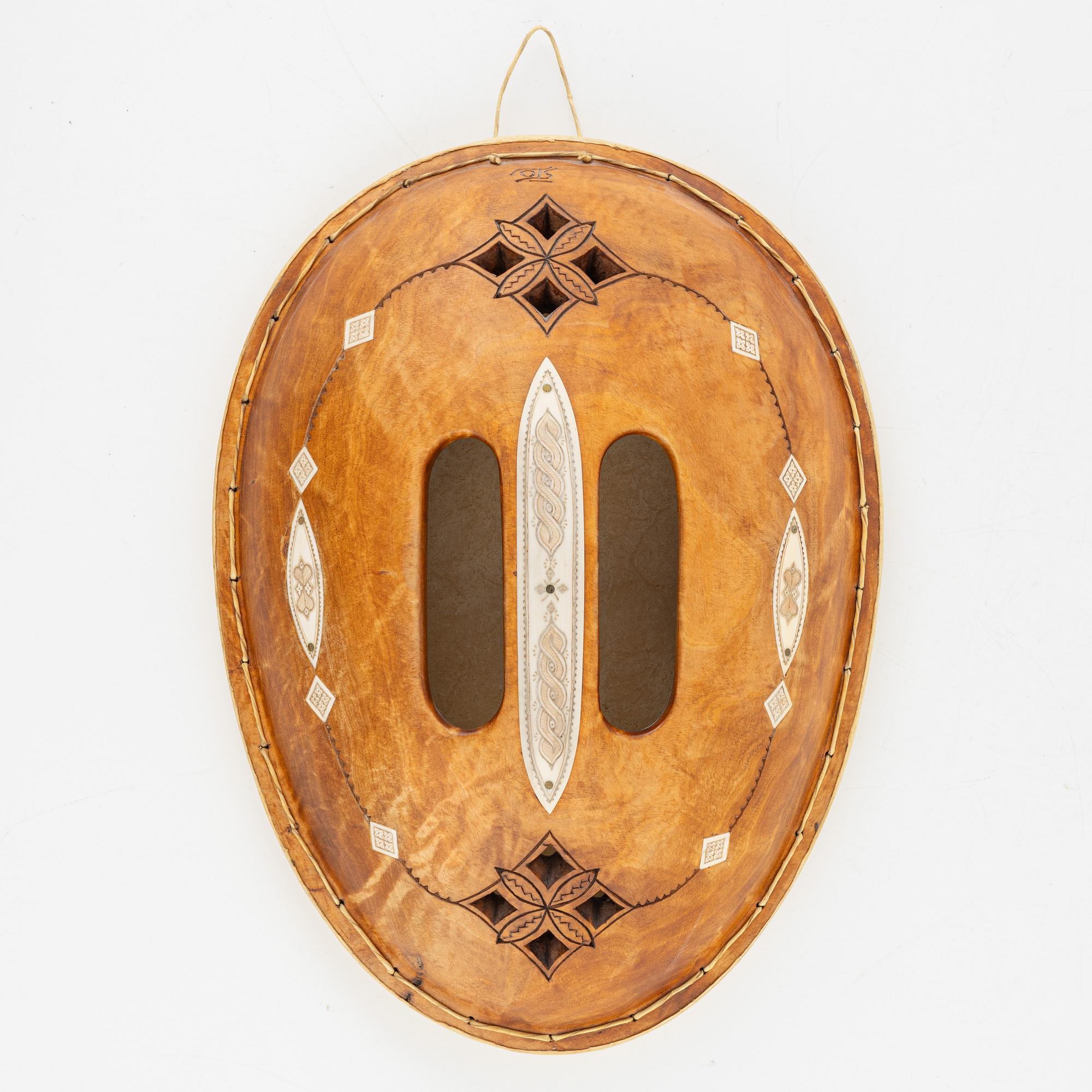 Olof Tomas Svonni, a cermonial drum, signed.