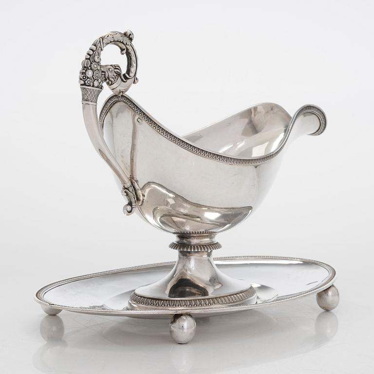 Såskanna, silver, Frankrike 1819-38. Mästarstämpel GJAB. Senempir.