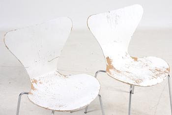 STOLAR, 6 st, "Sjuan" av Arne Jacobsen för Fritz Hansen, bl a 1971.