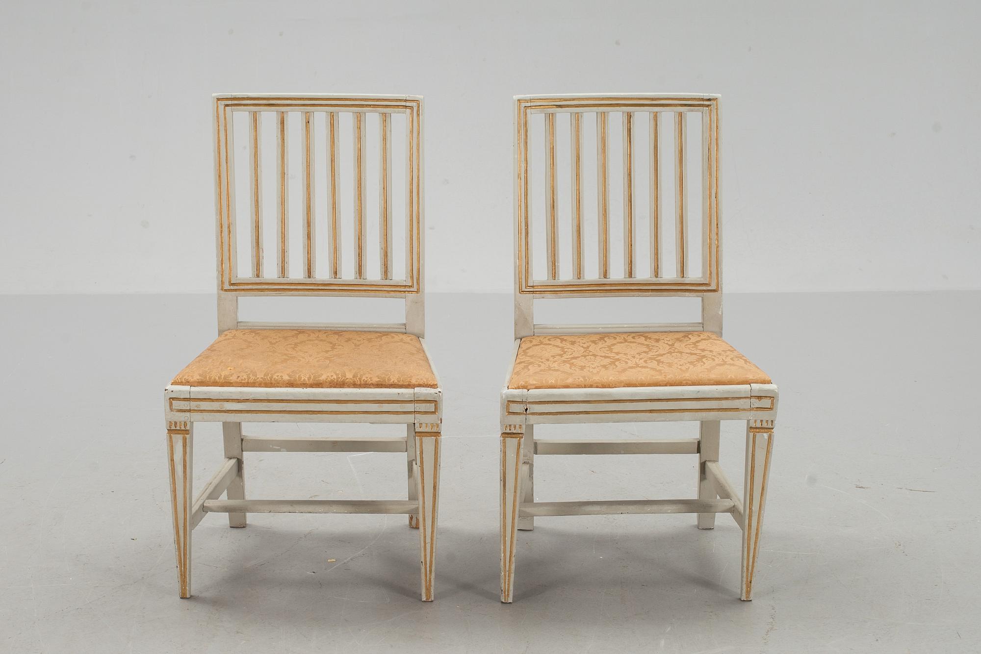 STOLAR, ett par, sengustavianska provinsarbeten.