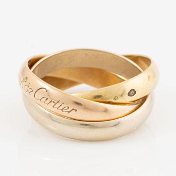 Cartier, ring, "Trinity", 18K three-colour gold.