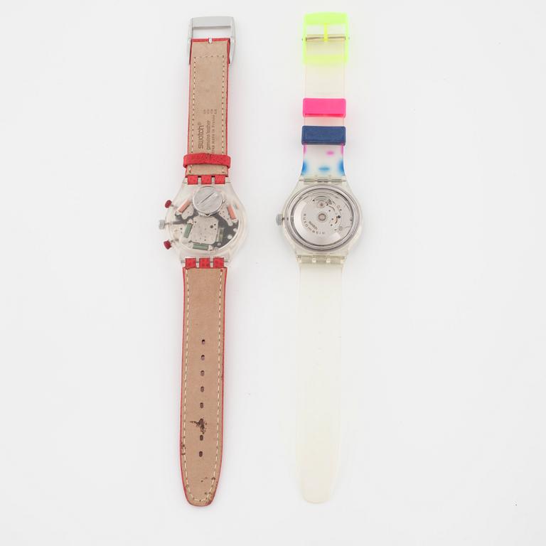 SWATCH, armbandsur, 2 st, 30 mm.