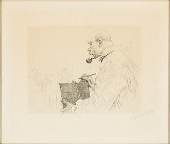 CARL LARSSON, etching, 1912, signed with monogram in pencil.