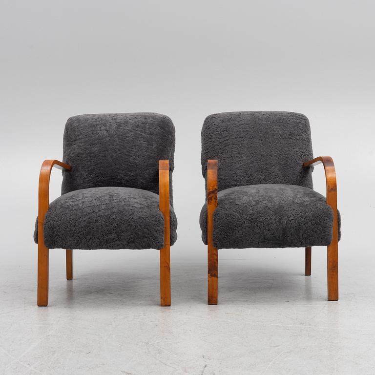 Fåtöljer, ett par, Swedish Modern, 1930/40-tal.