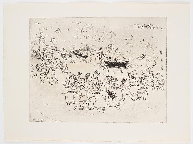 MARC CHAGALL, 71 st etsningar ur upplagan om 285 exemplar på Arches/MBM/J. Perrigot-papper, 1923-1948.
