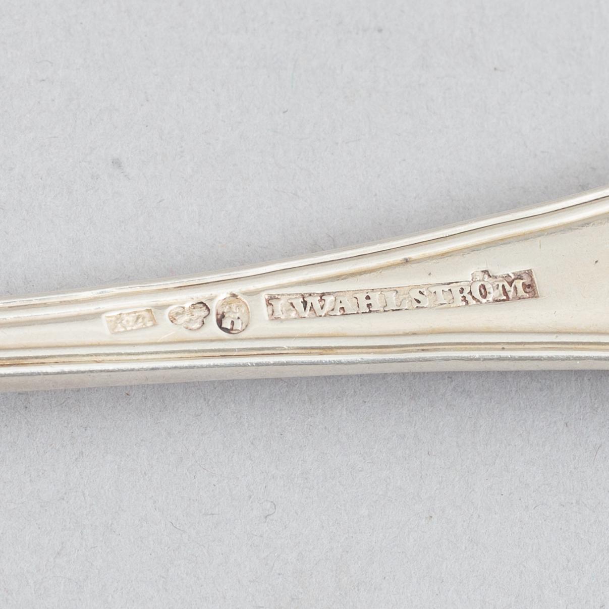 21 pieces of silver cutlery, Sweden, 1820-1896.