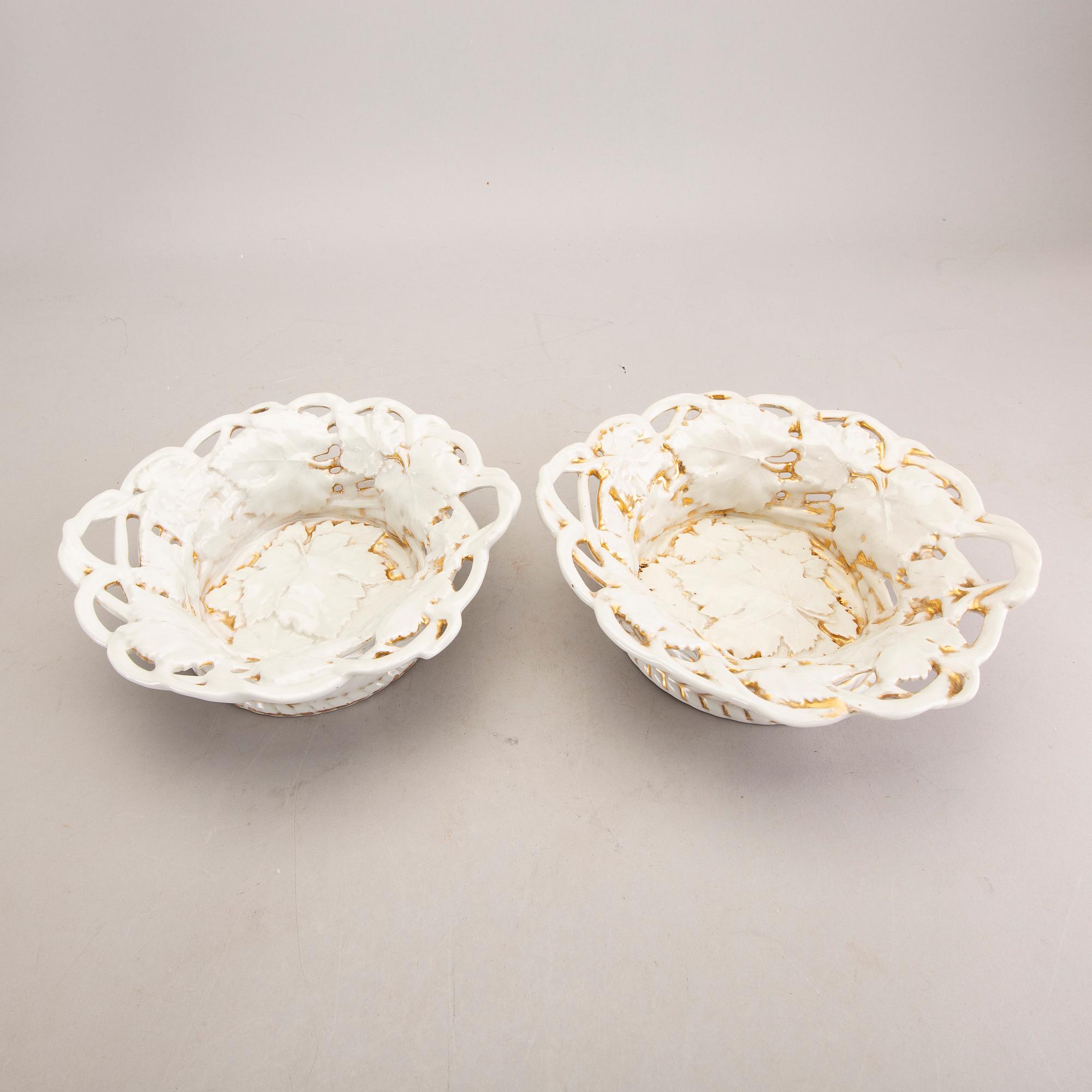 A pair of Eisenberg porcelain bowls later part of the 19th century.