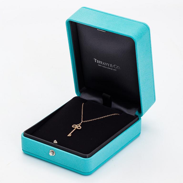 Tiffany & Co, kaulakoru, "Tiffany Keys" 18K ruusukultaa ja briljanttihiottuja timantteja.