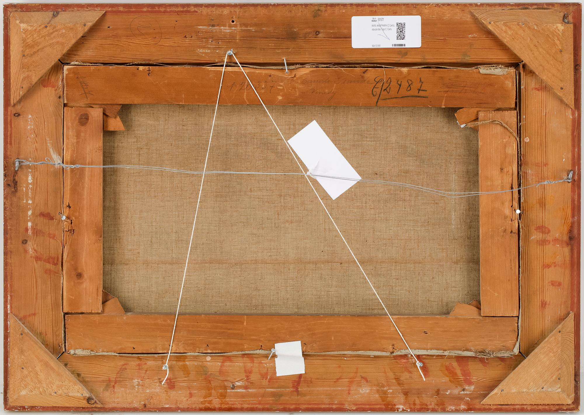 KARL KAUFMANN (C Carlo), olja på duk. Sign C. Carlo.