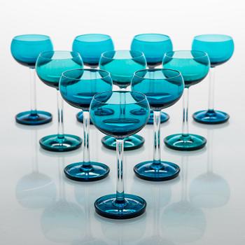 NANNY STILL, A set of 17 glass pieces 'Harlekiini', Riihimäen Lasi Oy, 1950-60s.