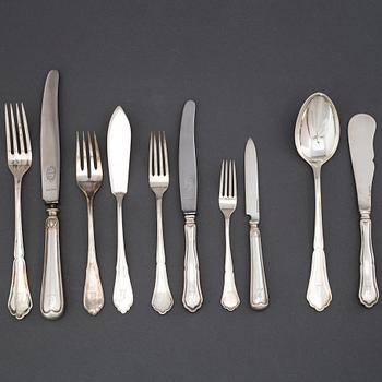 68 pcs of 1920s/1930s silver flatware, Landskrona, Sweden.