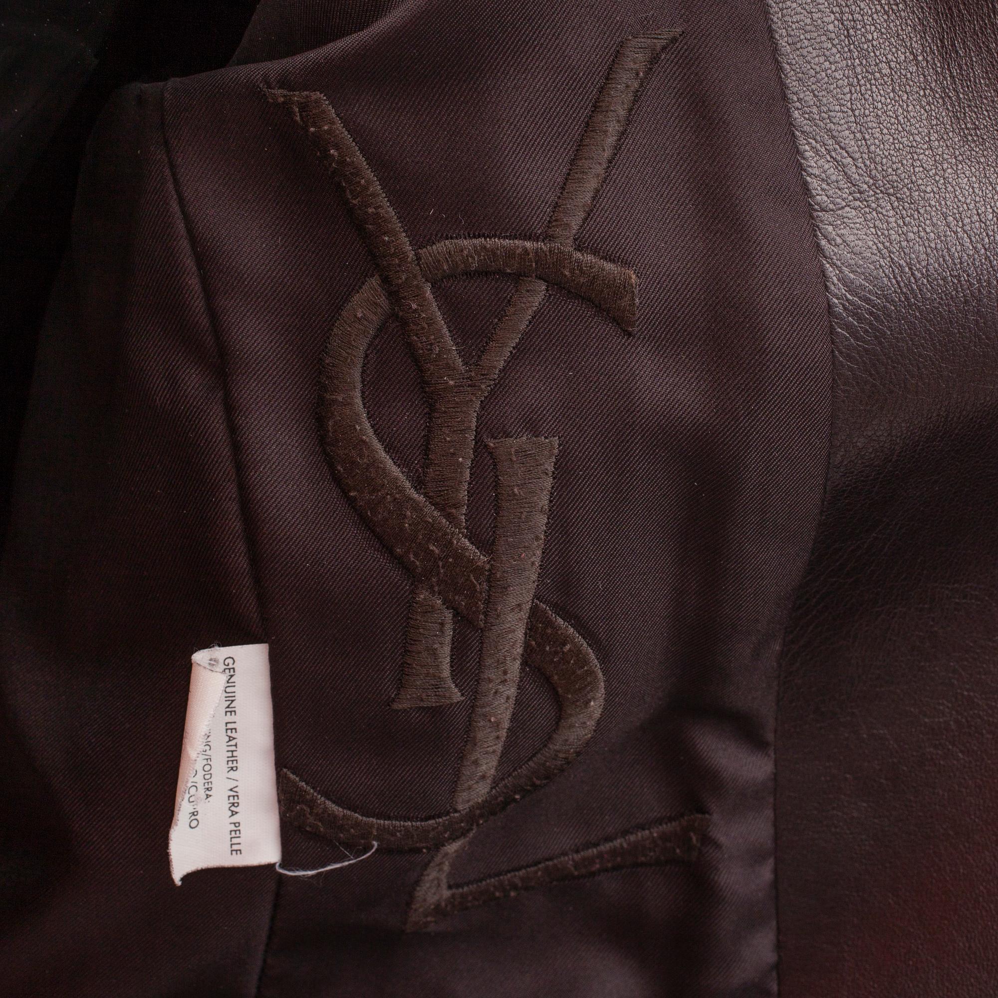 LÄDERJACKA, Yves Saint Laurent.