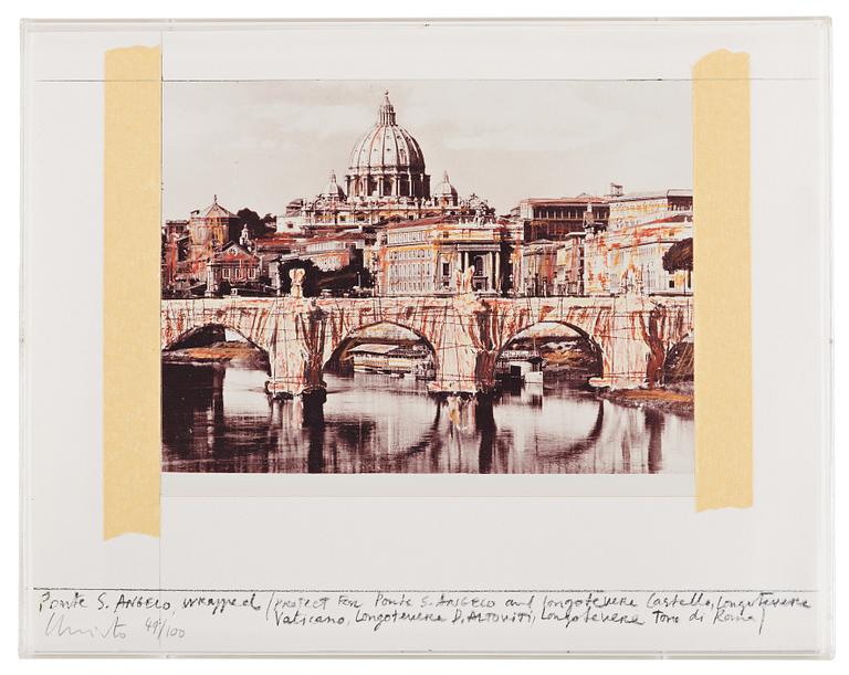 Christo & Jeanne-Claude, "Ponte S. Angelo, Wrapped, Project for Rome" from "Five Urban Projects".