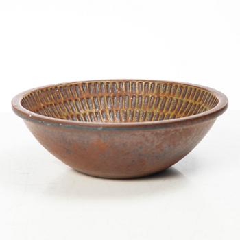 Stig Lindberg, a stoneware bowl, Gustavsbergs Studio, Sweden, 1965.