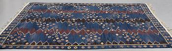 Barbro Nilsson, A CARPET, "Snäckorna", flat weave, ca 267-268 x 234,5-246,5 cm, signed AB MMF BN.