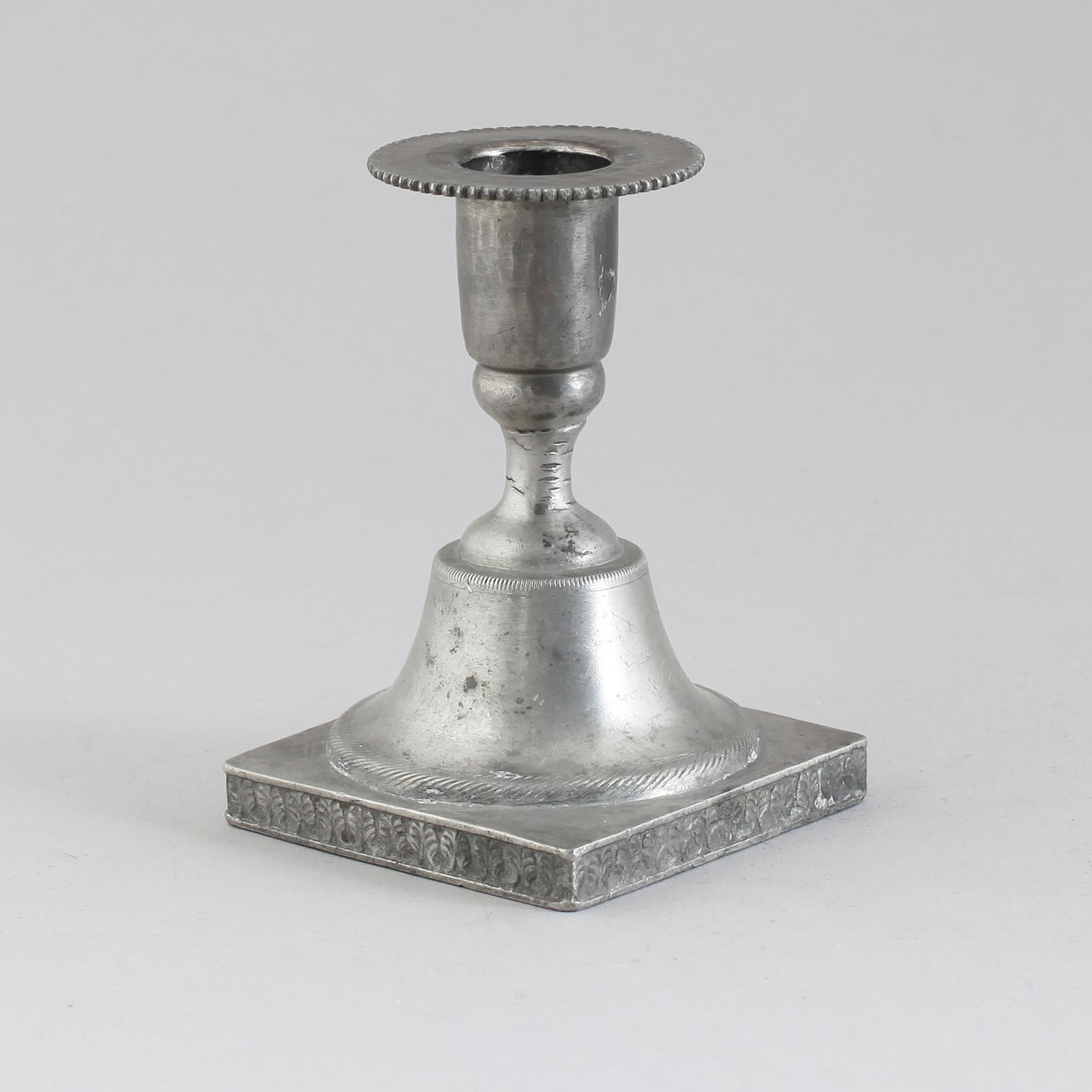 LJUSSTAKE, tenn, Nils Justelius, Ekesiö 1828.