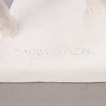 JUSSI MÄNTYNEN, A plaster sculpture, "The Orchid", signed.