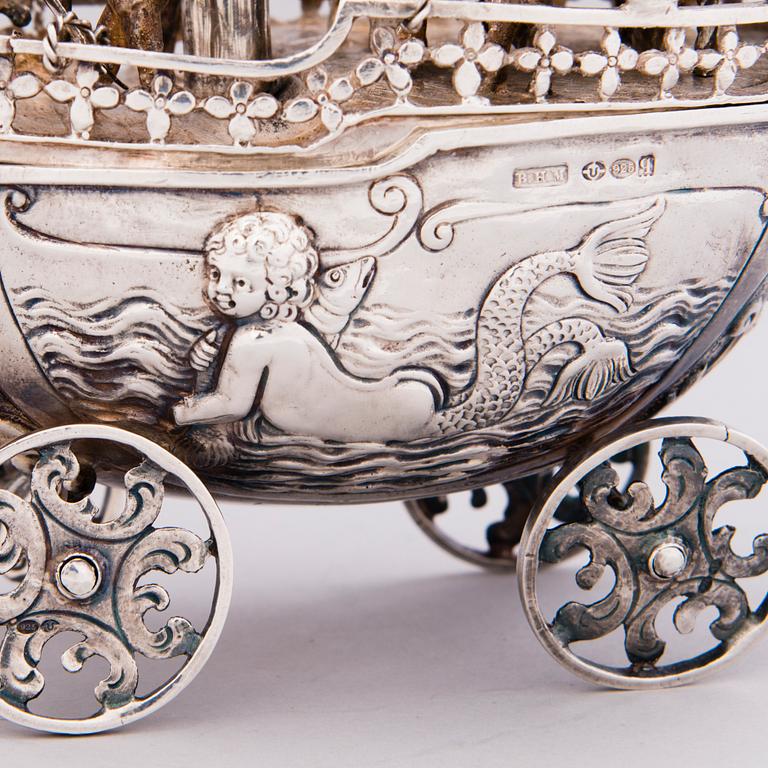 SKRIN/ BORDSDEKORATION, sterling silver, engelska importstämplar London 1911.