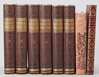 BÖCKER OM LONDON, 6+1+1, bla "Old and New London a narrative..." W. Thornbury and E Walford, London.