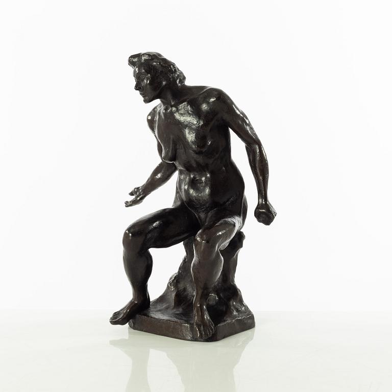 Gudmar Olovson, skulptur. Signerad. Numrerad. Gjutarstämpel. Brons, höjd 30 cm, längd 21,5 cm.