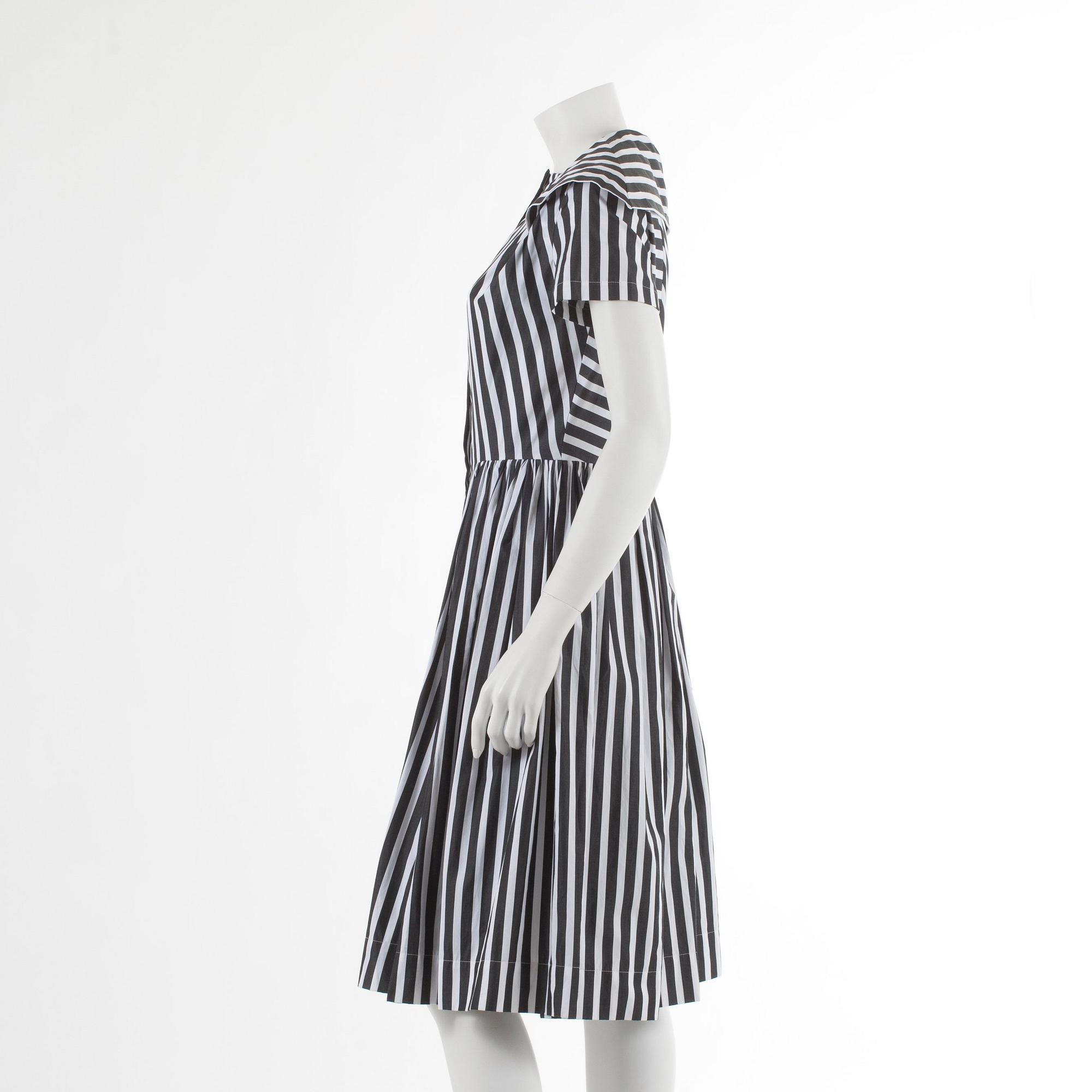VIVIENNE WESTWOOD, a darkgrey stripe dress, size 42.
