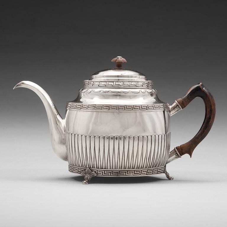 A Swedish 19th century silver tea-pot, mark of Bengt Tellander, Jönköping 1823.