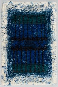 Terttu Tomero, a Finnish long pile ryijy rug for Neovius. Ca. 155 x 100 cm.