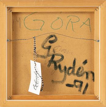 Göran Rydén, oil an mixed media, signed and dated -91 verso.