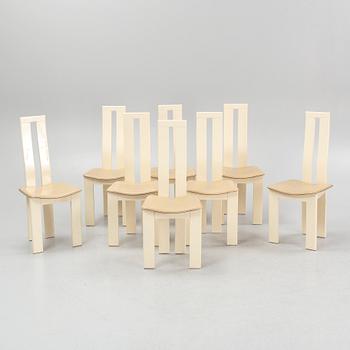 Pietro Costantini, stolar, 8 st, troligen för Ello, Italien, 1980-tal.