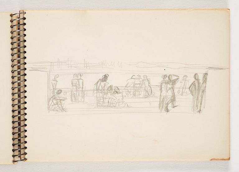 Lotte Laserstein, 4 skissböcker med blyertsteckningar.