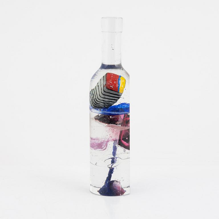 Bertil Vallien, a "Bäsk" glass sculpture, Kosta Boda 1991, signed and numbered.